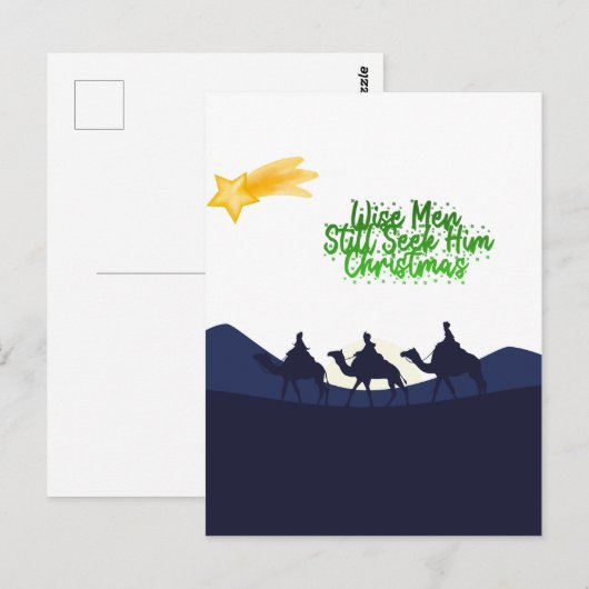 Wise Men Still Seek Him Christmas Briefkaart (Voorkant / Achterkant)