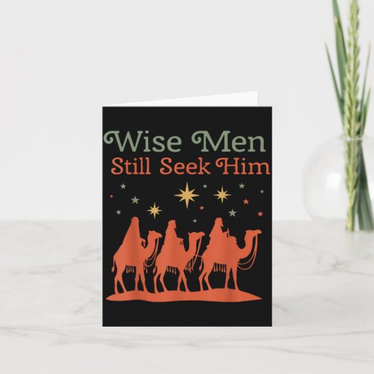 Wise Men Still Seek Him Nativity Scene Christian C Kaart (Voorkant)