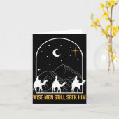 Wise Men Still Seek Him Nativity Scene Christian C Kaart (Gele Bloem)