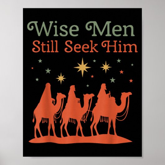Wise Men Still Seek Him Nativity Scene Christian C Poster (Voorkant)