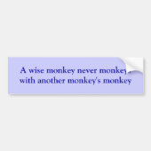 Wise monkey bumpersticker (Voorkant)