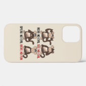 Wise Monkeys Humor Case-Mate iPhone Case (Achterkant (horizontaal))