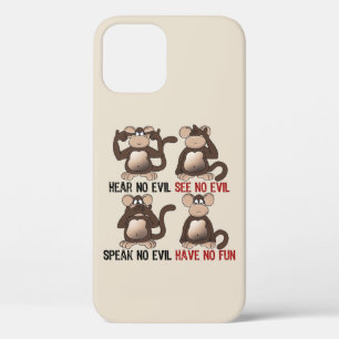 Wise Monkeys Humor Case-Mate iPhone Case