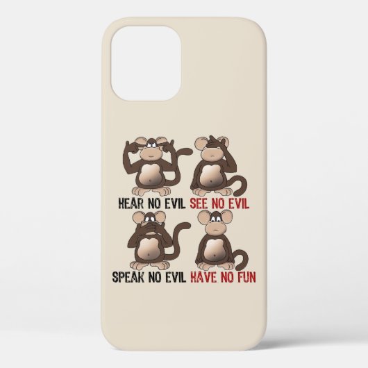 Wise Monkeys Humor Case-Mate iPhone Case (Achterkant)