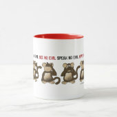 Wise Monkeys Humor Mok (Midden)