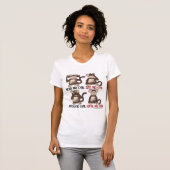 Wise Monkeys Humor T-shirt (Voorkant volledig)
