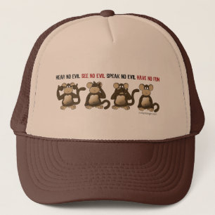 Wise Monkeys Humor Trucker Pet
