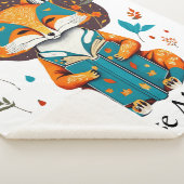 Wise Mr. Fox verdiept in zijn lezing. personaliser Sherpa Deken (3/4)