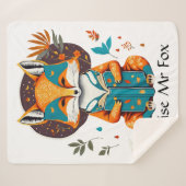 Wise Mr. Fox verdiept in zijn lezing. personaliser Sherpa Deken (Voorkant (horizontaal))