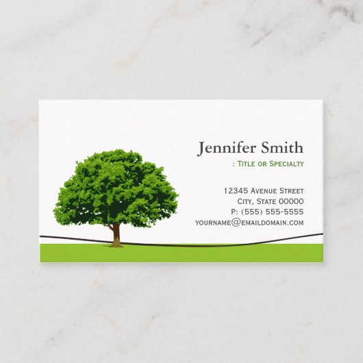 Wise Oak Tree Care Service - Afspraak Afsprakenkaartje (Voorkant)