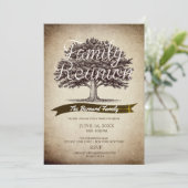 Wise Oak Tree Familiereünie Uitnodiging (Staand voorkant)