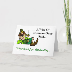 Wise Ol' Leprechaun St. Patrick's Day Kaart