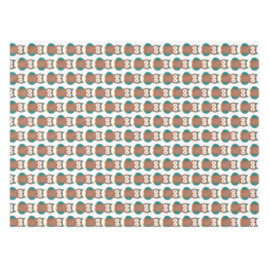 Wise Old Brown Owl Hoot Bird Animal Print Tafelkleed (Voorkant (Horizontaal))