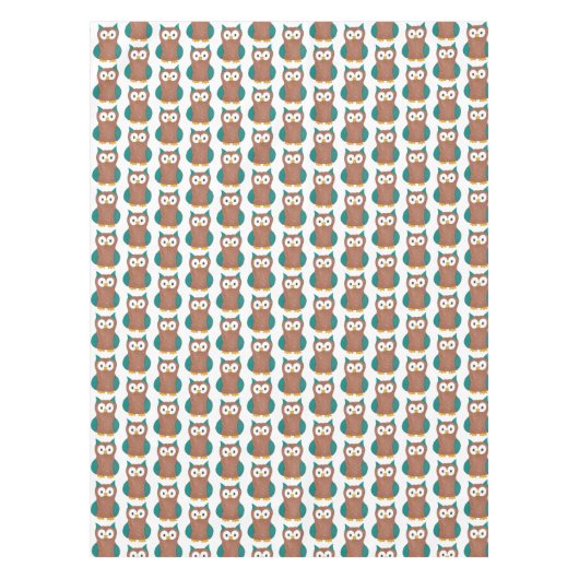 Wise Old Brown Owl Hoot Bird Animal Print Tafelkleed (Voorkant)