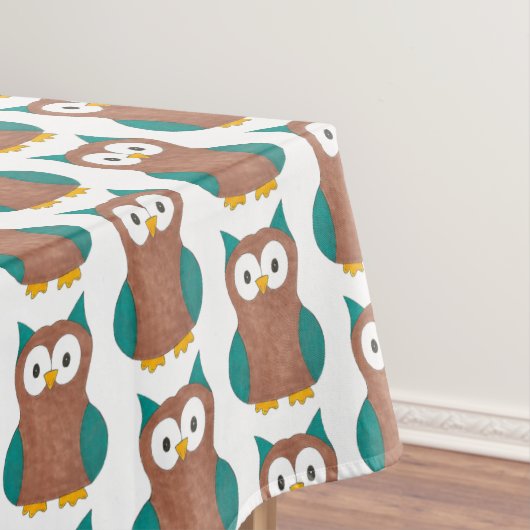 Wise Old Brown Owl Hoot Bird Animal Print Tafelkleed (Voorbeeld)