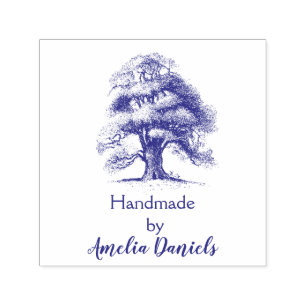 Wise Old Oak Handgemaakt door Zelfinktende Stempel