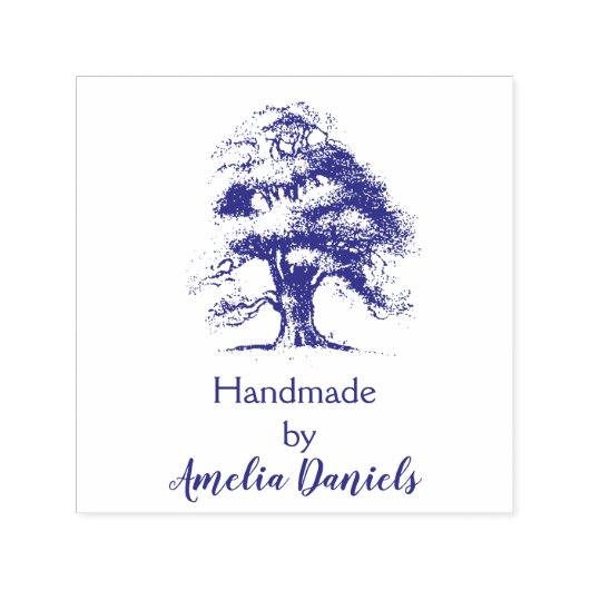Wise Old Oak Handgemaakt door Zelfinktende Stempel (Design)
