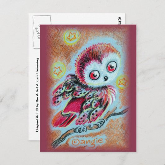 Wise Old Owl Briefkaart (Voorkant / Achterkant)