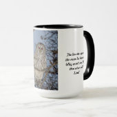Wise Old Owl Cup - Hoe minder hij sprak Mok (Voorkant rechts)