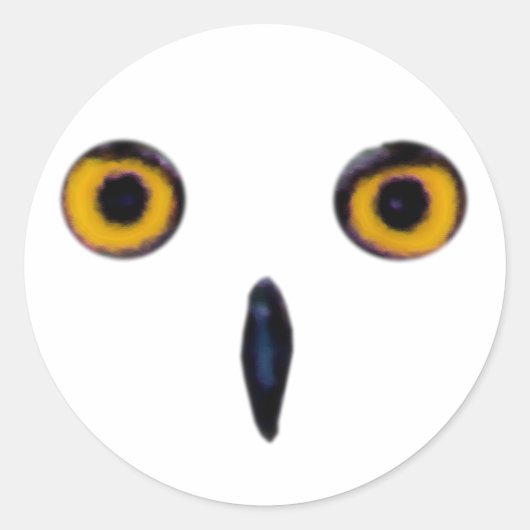 Wise Old Owl Eyes Ronde Sticker (Voorkant)
