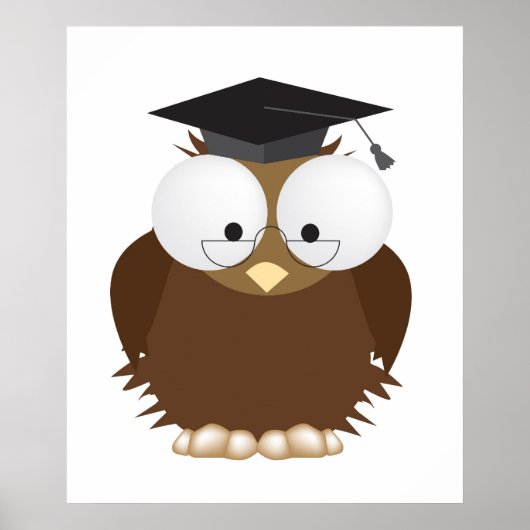 wise old owl framed print (Voorkant)