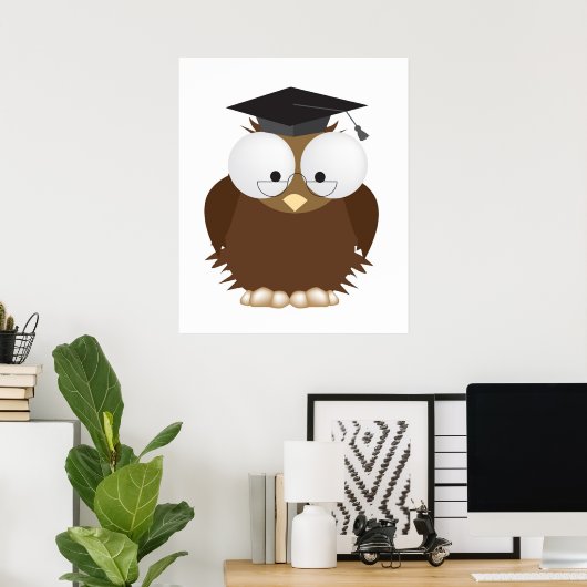 wise old owl framed print (Thuiskantoor)