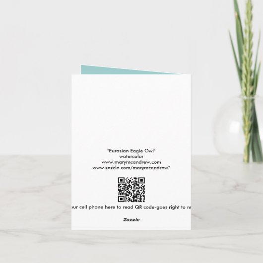 "Wise Old Owl" Kaart (Achterkant)