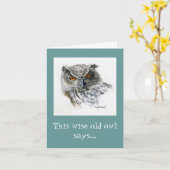"Wise Old Owl" Kaart (Gele Bloem)