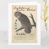 Wise old owl kaart (Gele Bloem)