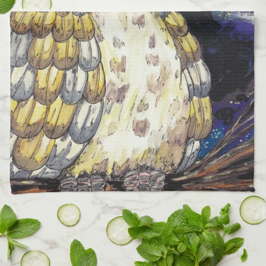 Wise Old Owl Kitchen Towel Theedoek (Gevouwen)