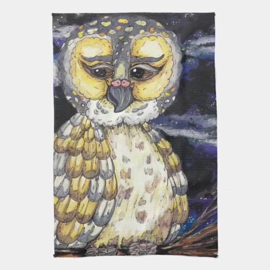 Wise Old Owl Kitchen Towel Theedoek (Verticaal)