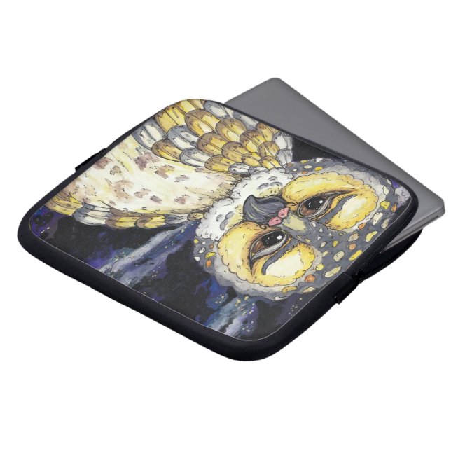 Wise Old Owl-laptophoes Laptop Sleeve (Voorkant top)