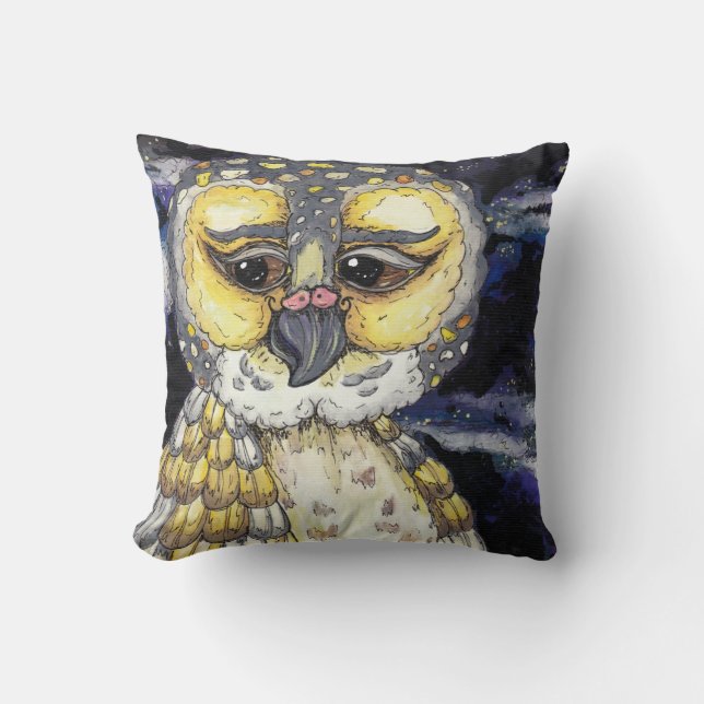 Wise Old Owl Pillow Kussen (Voorkant)
