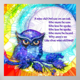 Wise Old Owl Poster