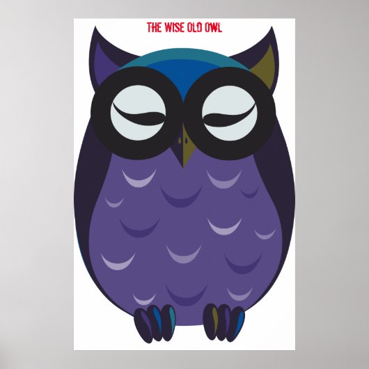 Wise Old Owl Poster (Voorkant)
