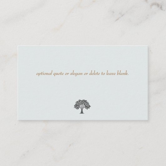 Wise Old Tree Visitekaartje (Achterkant)