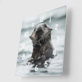 Wise Otter Vierkante Klok (Hoek)