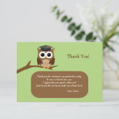 Wise Owl Afstuderen Bedankt Opmerking Kaart (Staand voorkant)