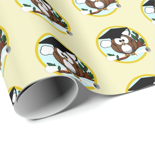 Wise Owl Afstuderen Cadeaupapier (Rol Hoek)