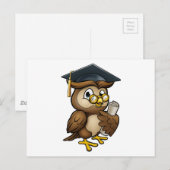 Wise Owl Afstuderen Character Briefkaart (Voorkant / Achterkant)