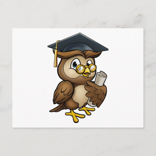 Wise Owl Afstuderen Character Briefkaart (Voorkant)