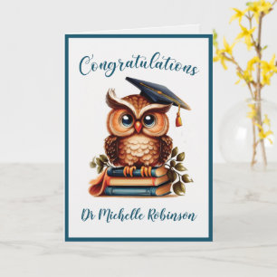 Wise Owl Afstuderen gefeliciteerd Kaart