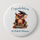 Wise Owl Afstuderen gefeliciteerd Ronde Button 4,0 Cm (Voorkant)