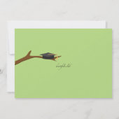 Wise Owl Afstuderen Invitation Kaart (Achterkant)