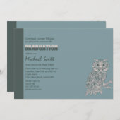 Wise Owl Afstuderen Invitation Kaart (Voorkant / Achterkant)