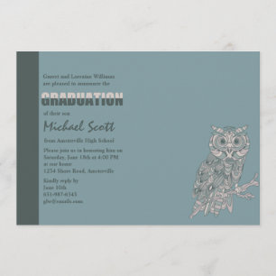 Wise Owl Afstuderen Invitation Kaart