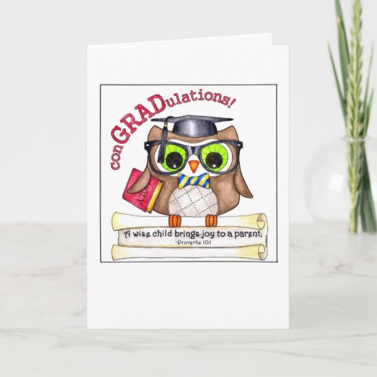 Wise Owl Afstuderen Kaart (Voorkant)