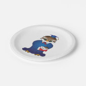 Wise Owl Afstuderen Schattigee Scholar Bird Papieren Bordje (Gekanteld)