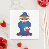 Wise Owl Afstuderen Schattigee Scholar Bird Servet