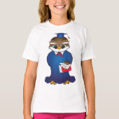 Wise Owl Afstuderen Schattigee Scholar Bird T-shirt (Voorkant)